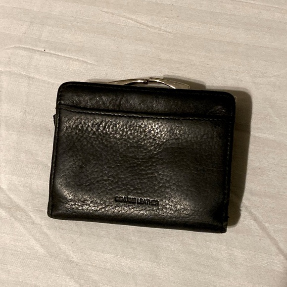 Vintage Handbags - Vintage Black Leather Coin Purse Wallet